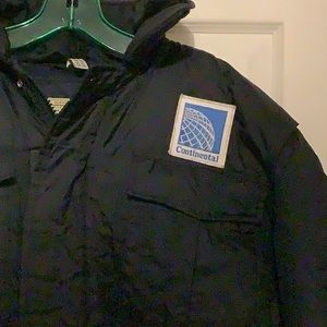High quality continental airlines winter parka with hood
